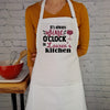 Wine apron Wine O clock customizable apron embroidered wine cooking kitchen apron