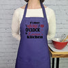 Wine apron Wine O clock customizable apron embroidered wine cooking kitchen apron