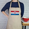 Croatia flag apron with coat of arms  embroidered kitchen accessory with pockets adjustable neck