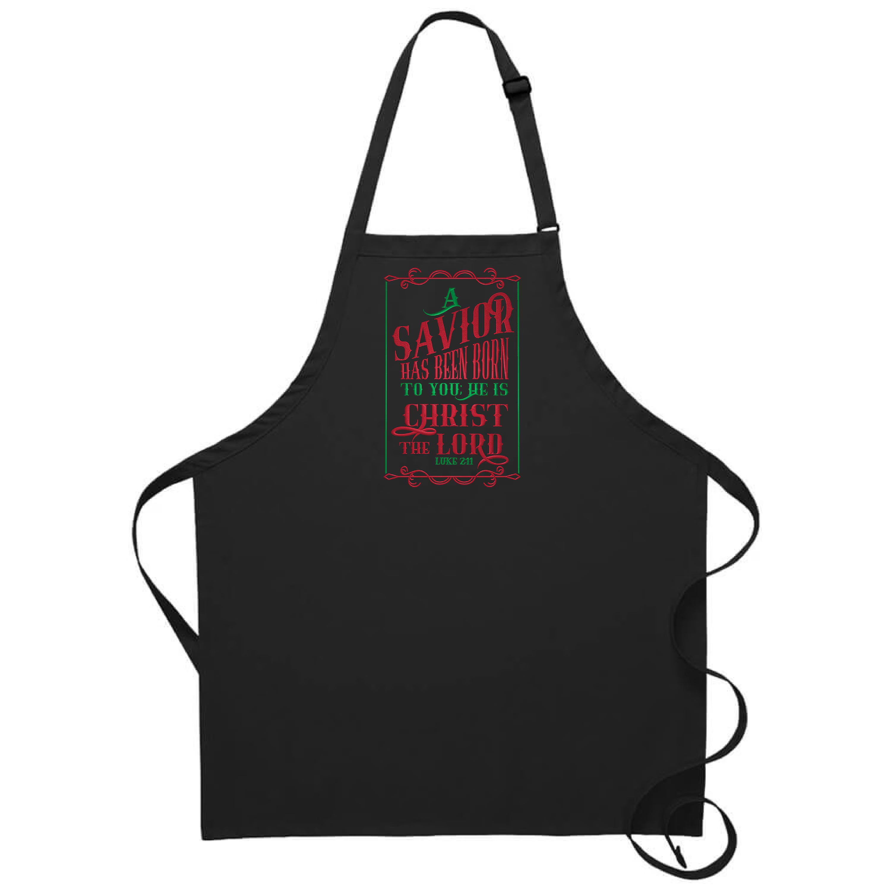 Christmas apron Savior has been born He is Christ the Lord