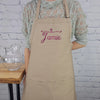 Customizable Snowflake embroidered apron Personalize name winter kitchen apron Great gift for her