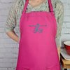 Customizable Snowflake embroidered apron Personalize name winter kitchen apron Great gift for her