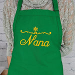 Customizable Snowflake embroidered apron Personalize name winter kitchen apron Great gift for her