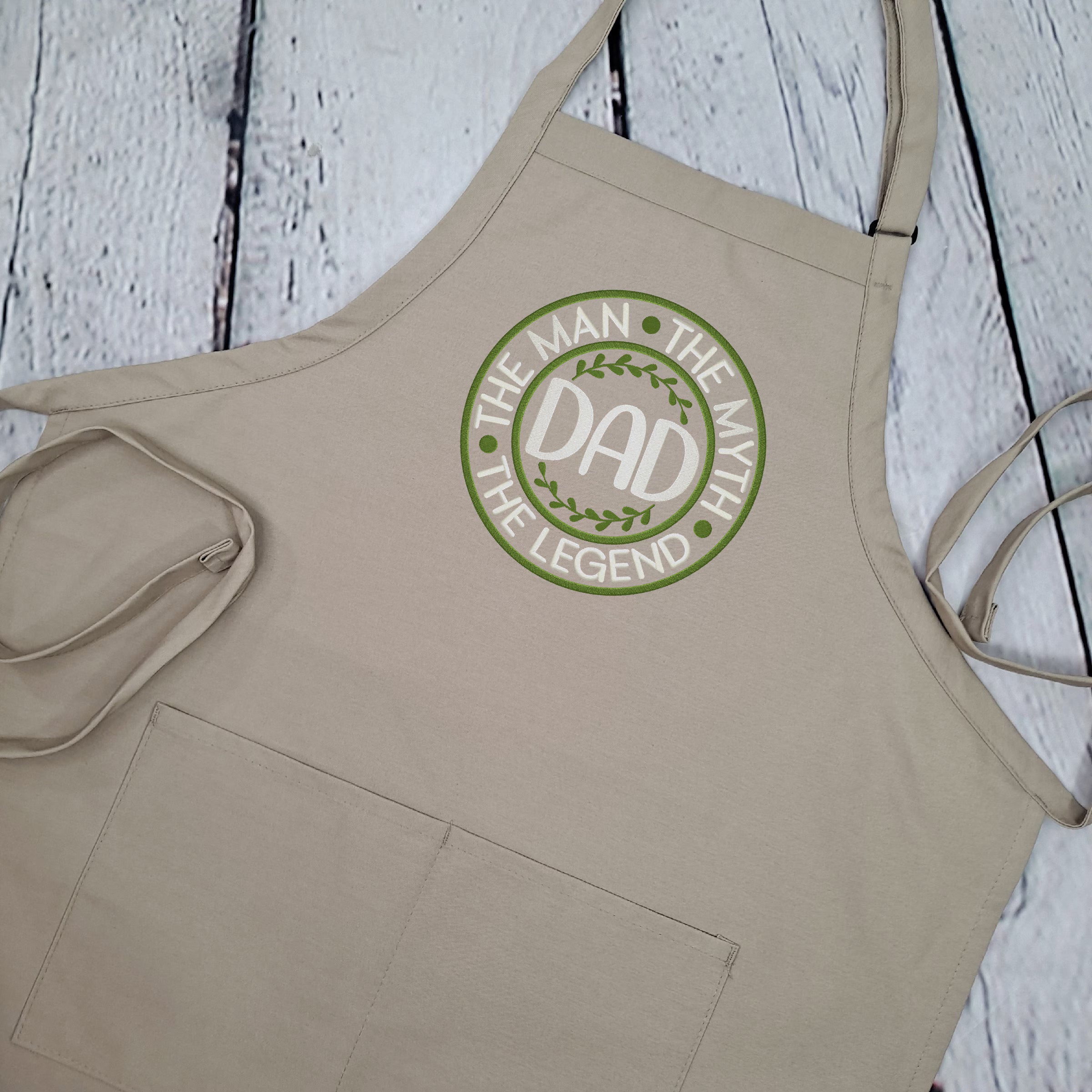 Embroidered Dad Apron: The Man, The Myth, The Legend