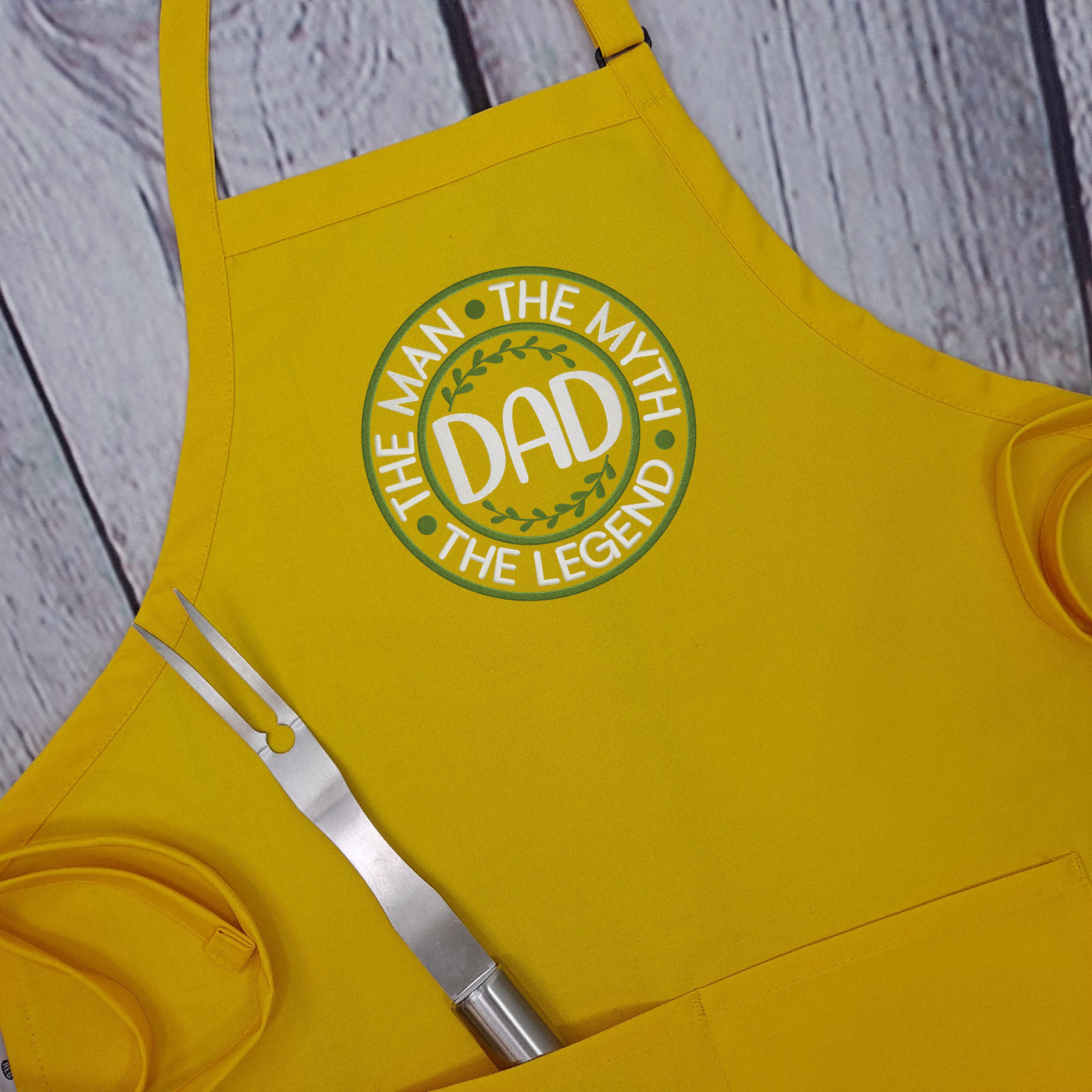 Embroidered Dad Apron: The Man, The Myth, The Legend