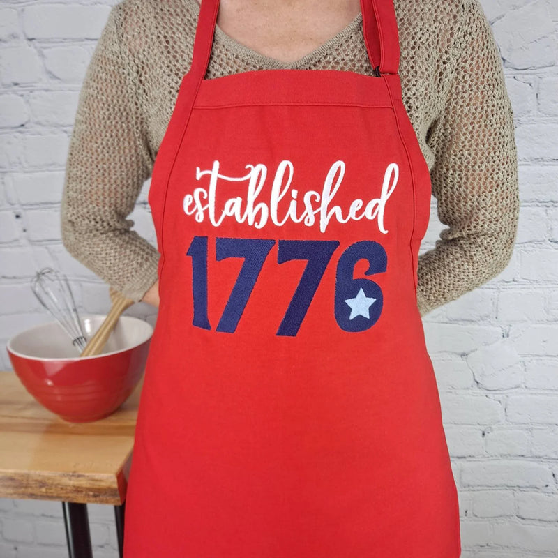 Patriotic Apron Established 1776 Great fourth of July gift