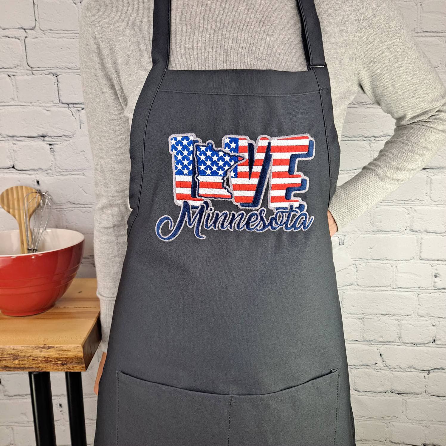 Minnesota Apron embroidered Kitchen apron