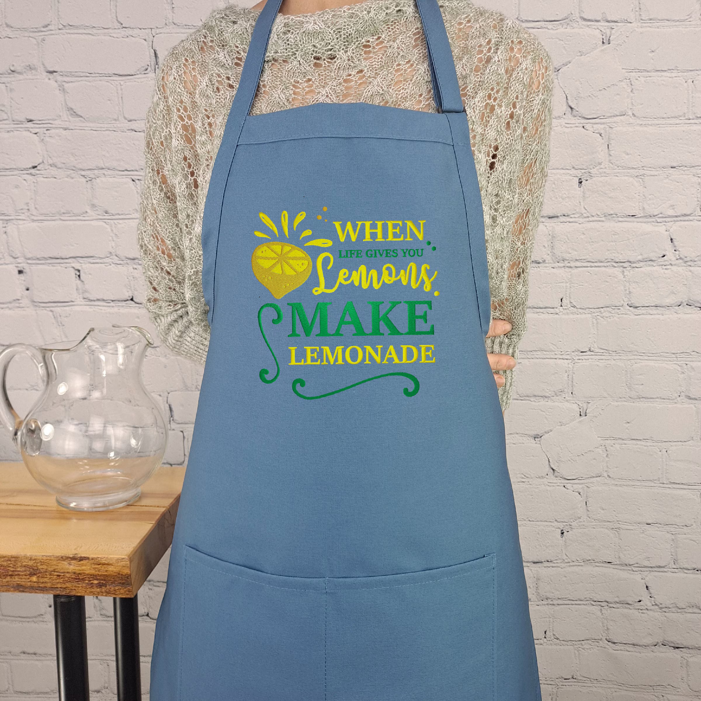 Lemon apron lemonade cooking kitchen life gives you lemons