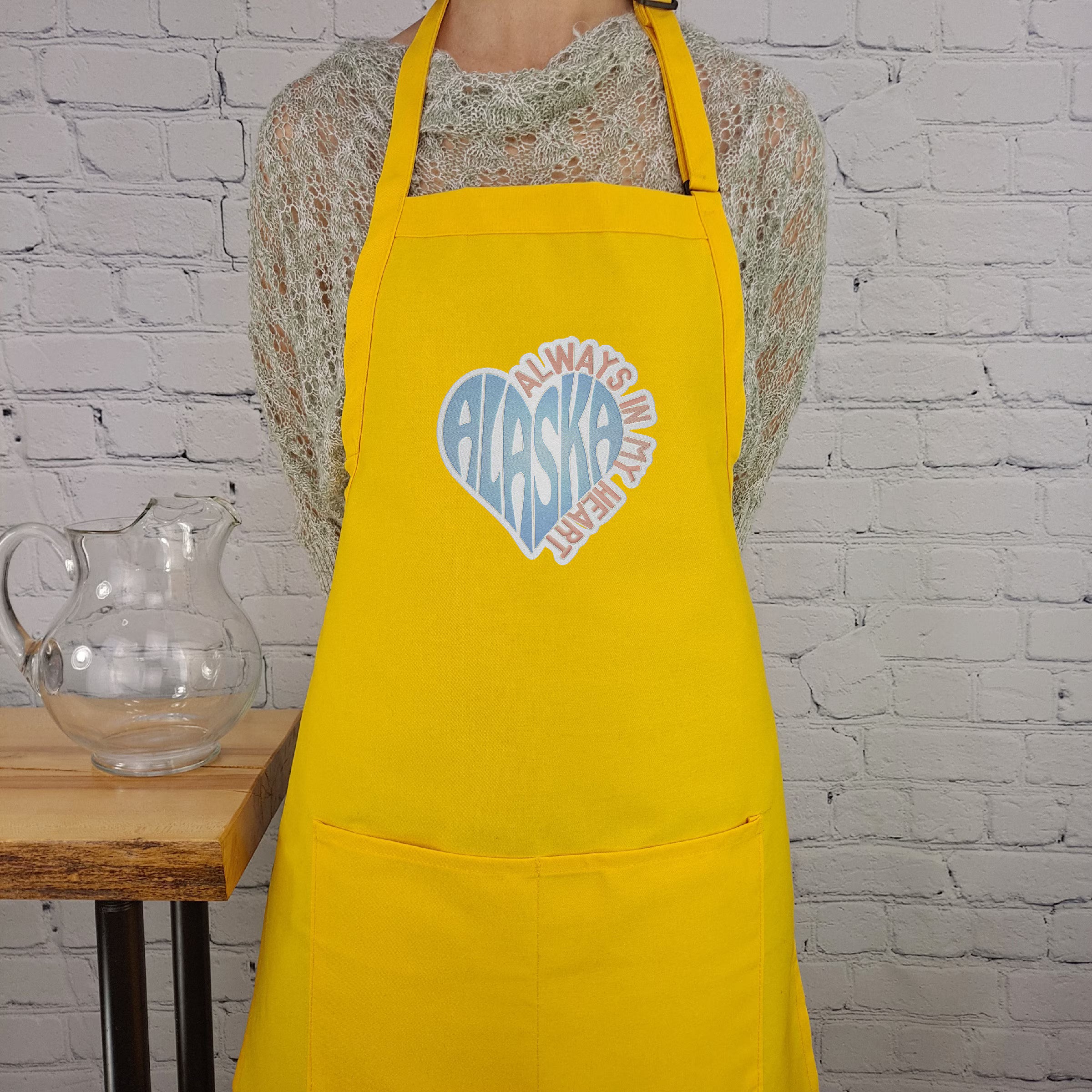 Embroidered Alaska Apron: State Pride Kitchen Gift