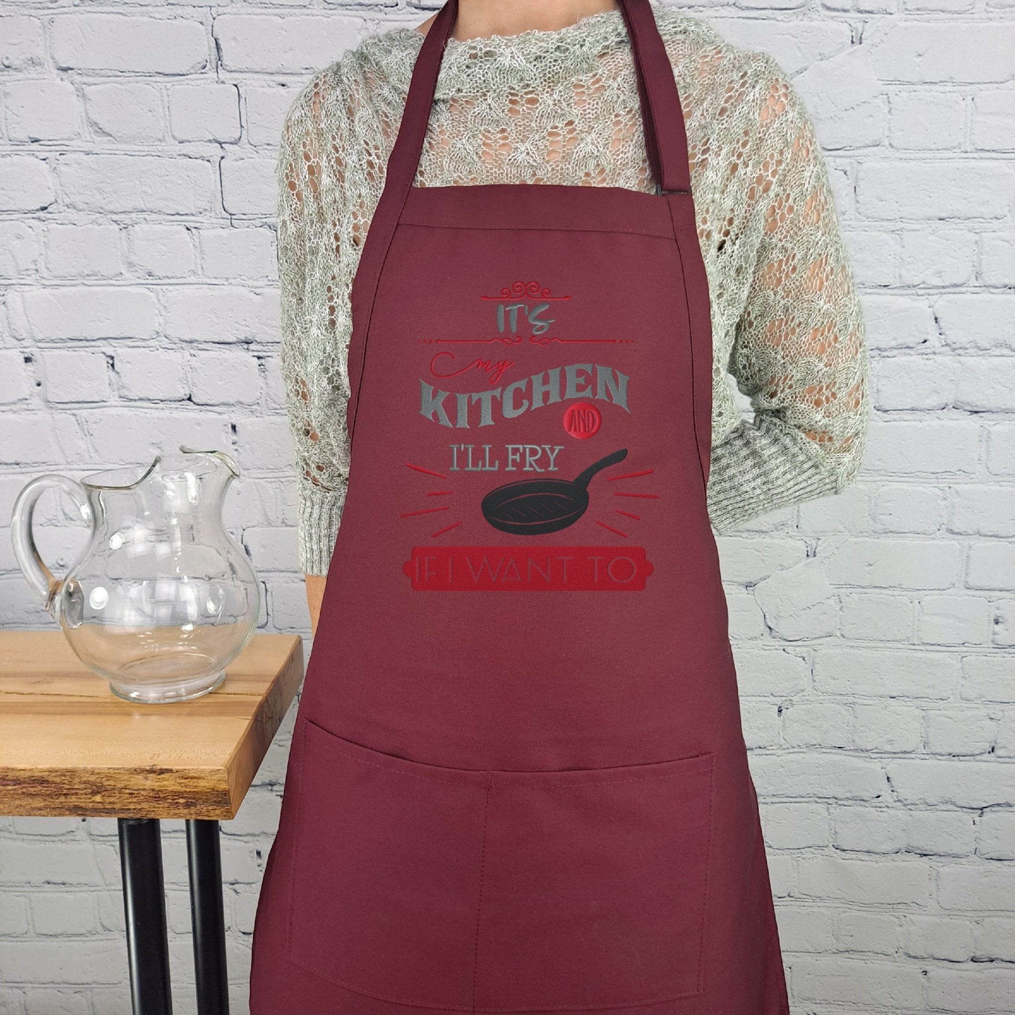 {{product_title}} – {{color}} embroidered kitchen apron