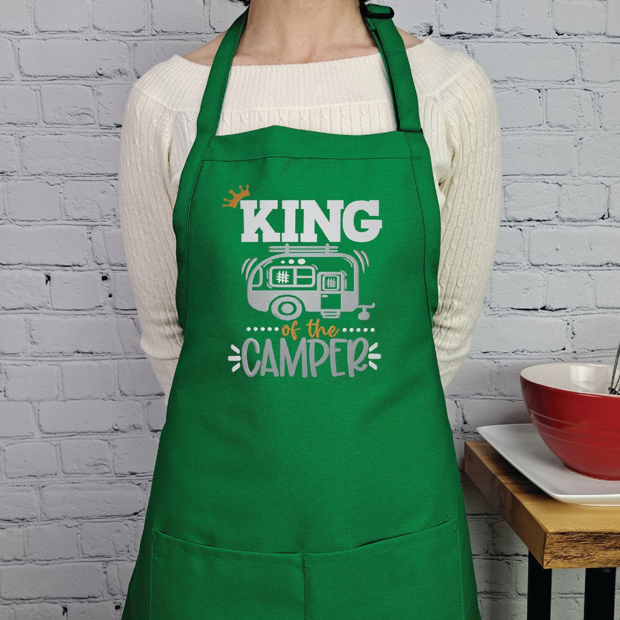 {{product_title}} – {{color}} embroidered kitchen apron