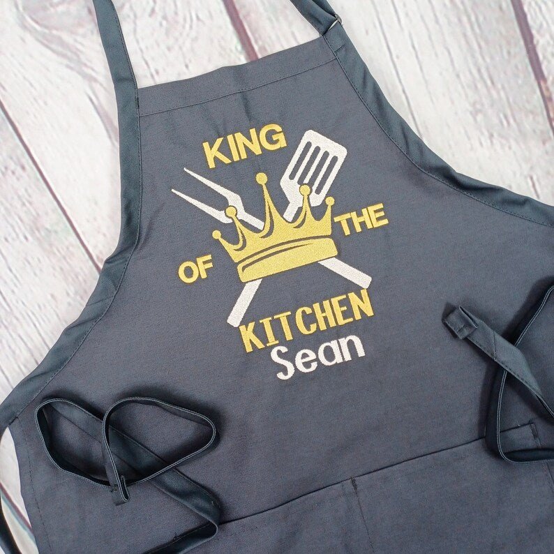 {{product_title}} – {{color}} embroidered kitchen apron