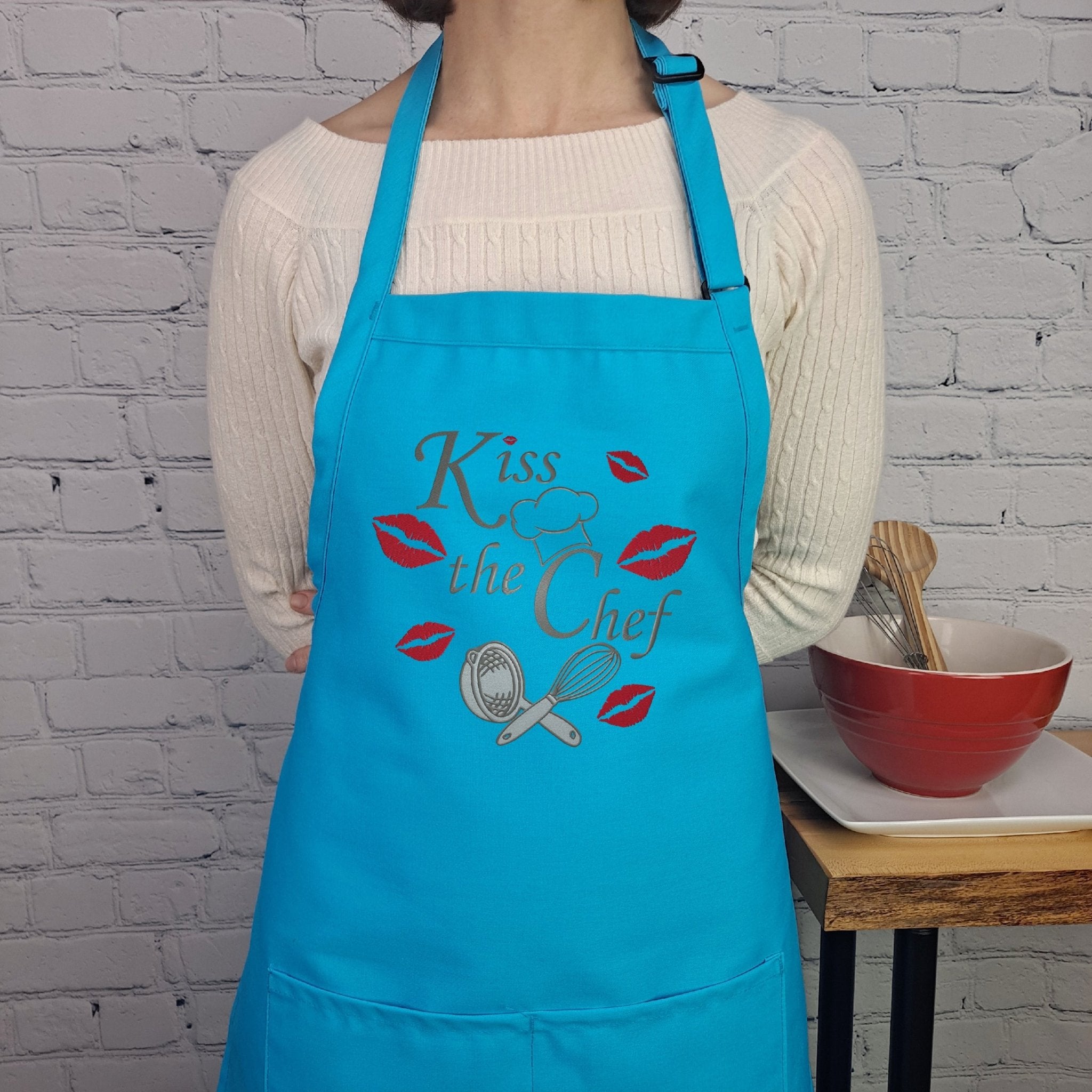 {{product_title}} – {{color}} embroidered kitchen apron