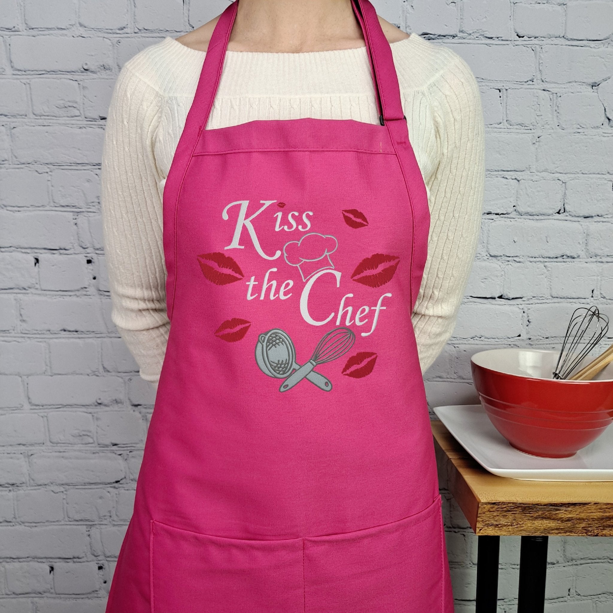 {{product_title}} – {{color}} embroidered kitchen apron