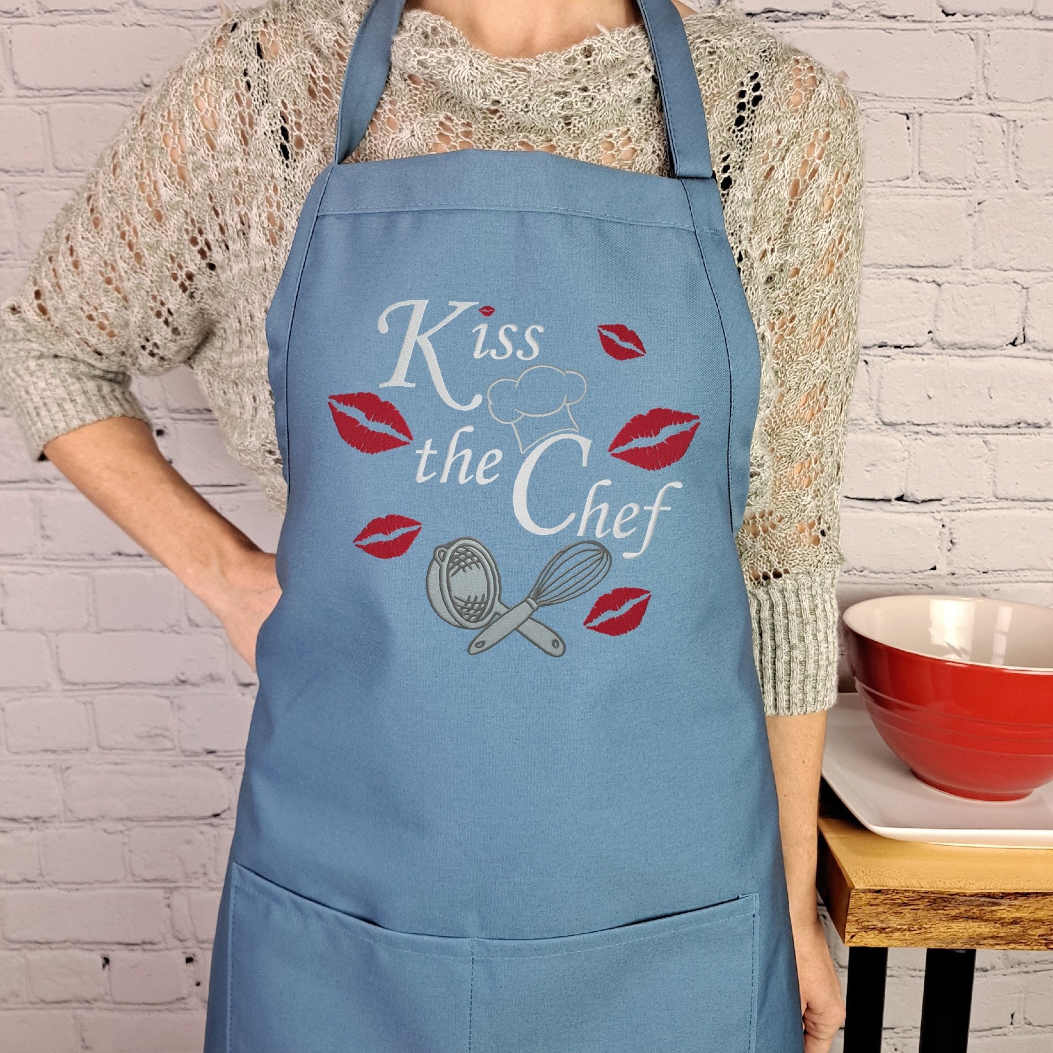 {{product_title}} – {{color}} embroidered kitchen apron