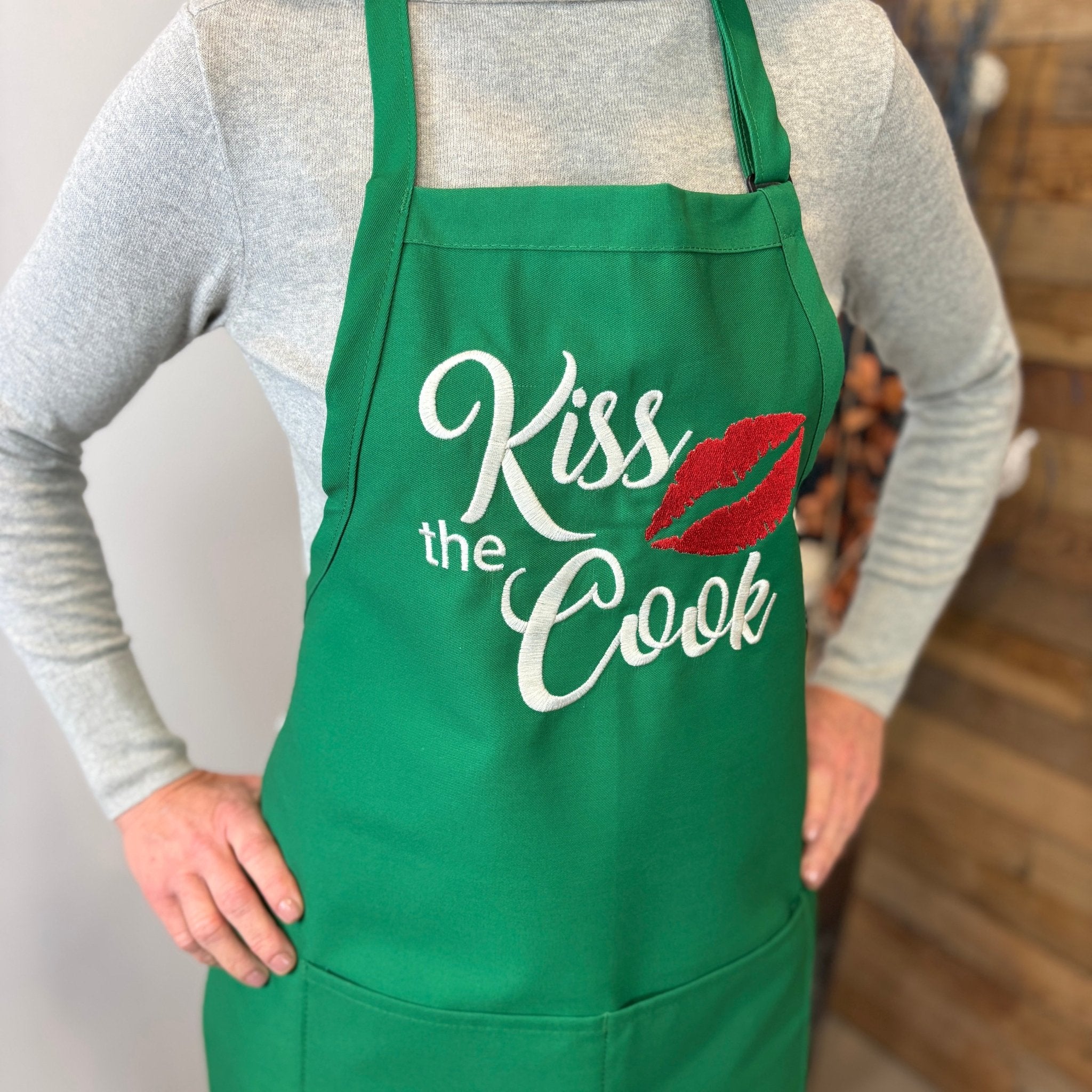 {{product_title}} – {{color}} embroidered kitchen apron
