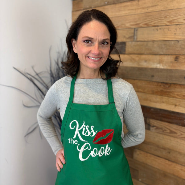 {{product_title}} – {{color}} embroidered kitchen apron