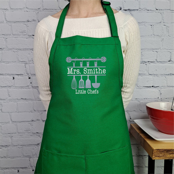 {{product_title}} – {{color}} embroidered kitchen apron