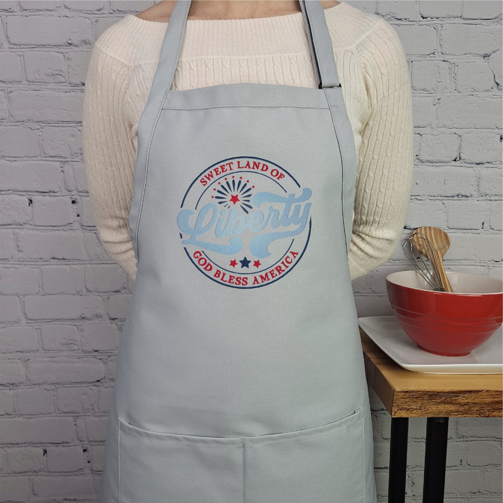 {{product_title}} – {{color}} embroidered kitchen apron