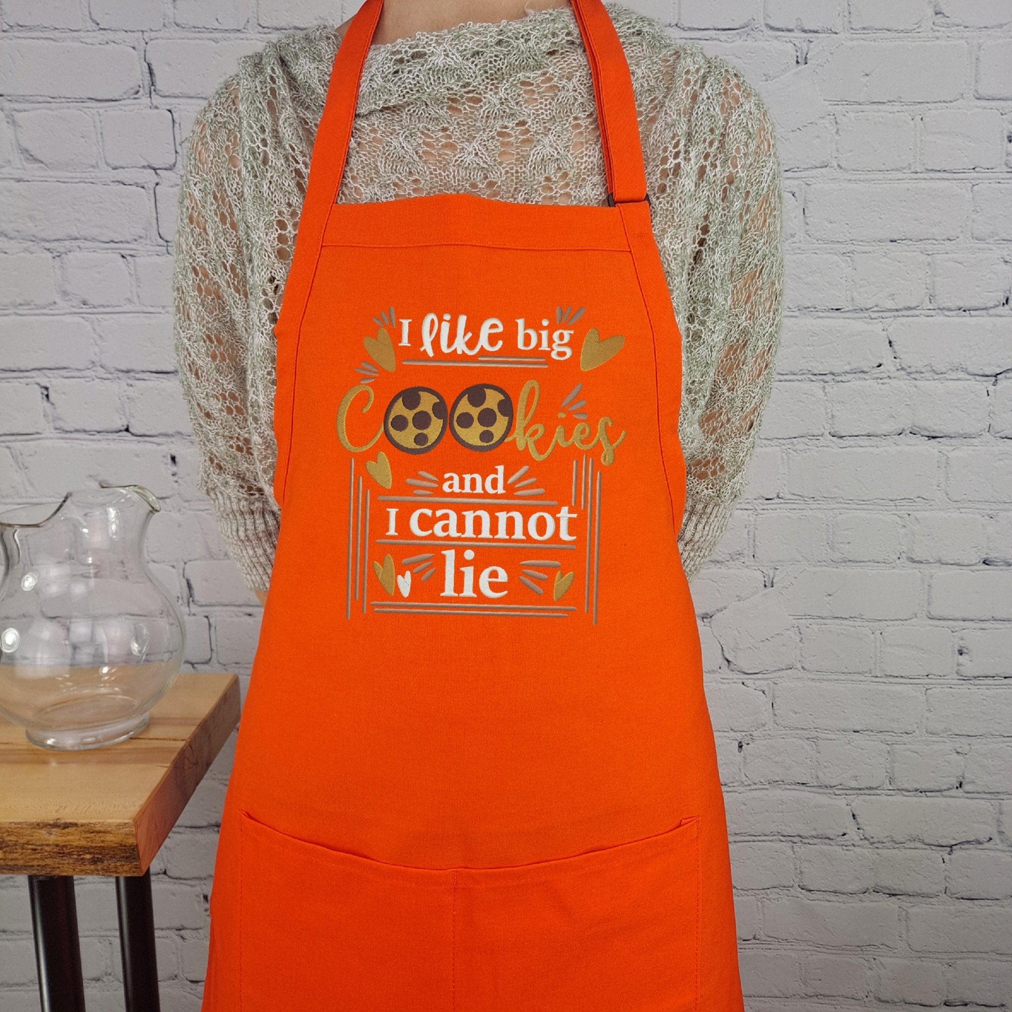 {{product_title}} – {{color}} embroidered kitchen apron