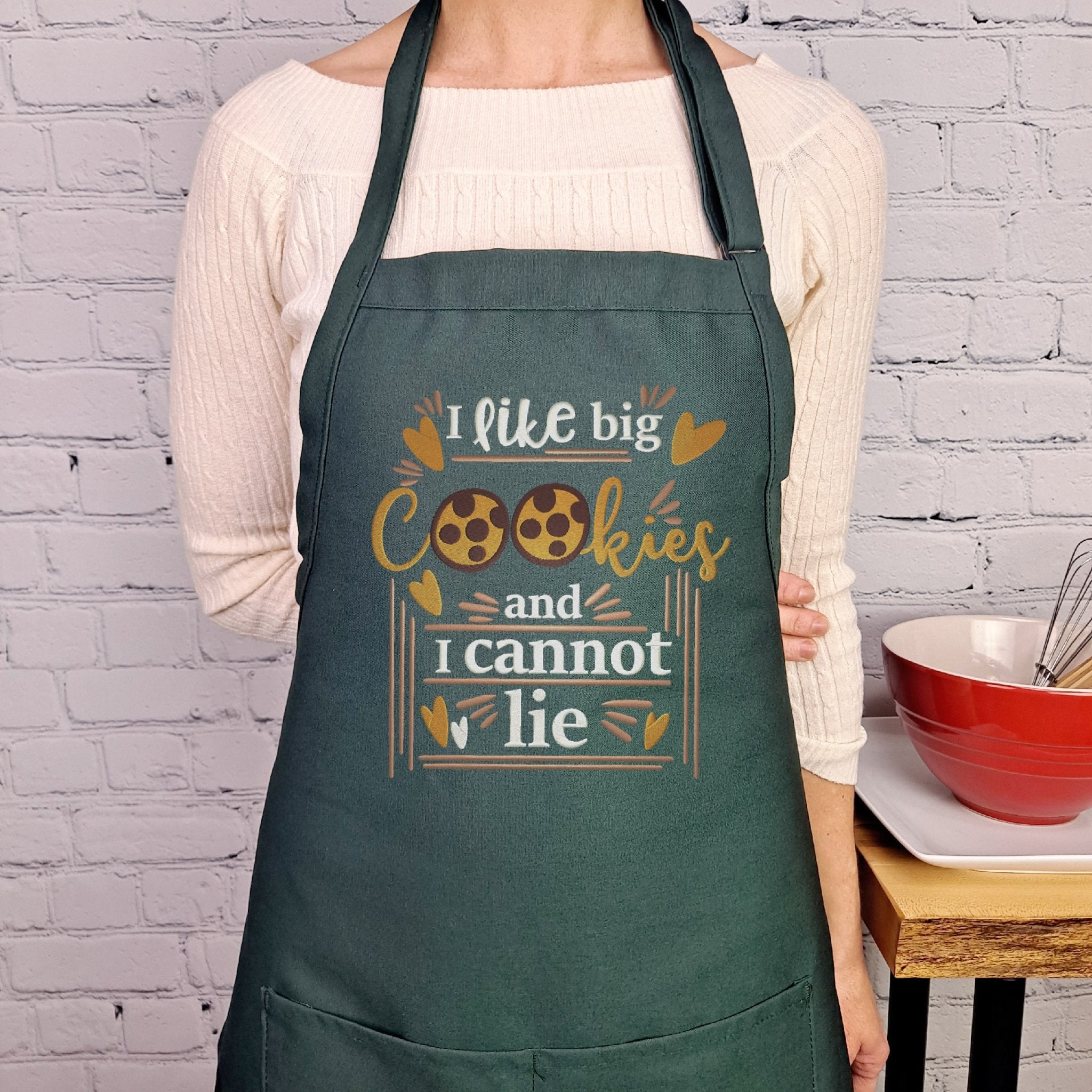 {{product_title}} – {{color}} embroidered kitchen apron