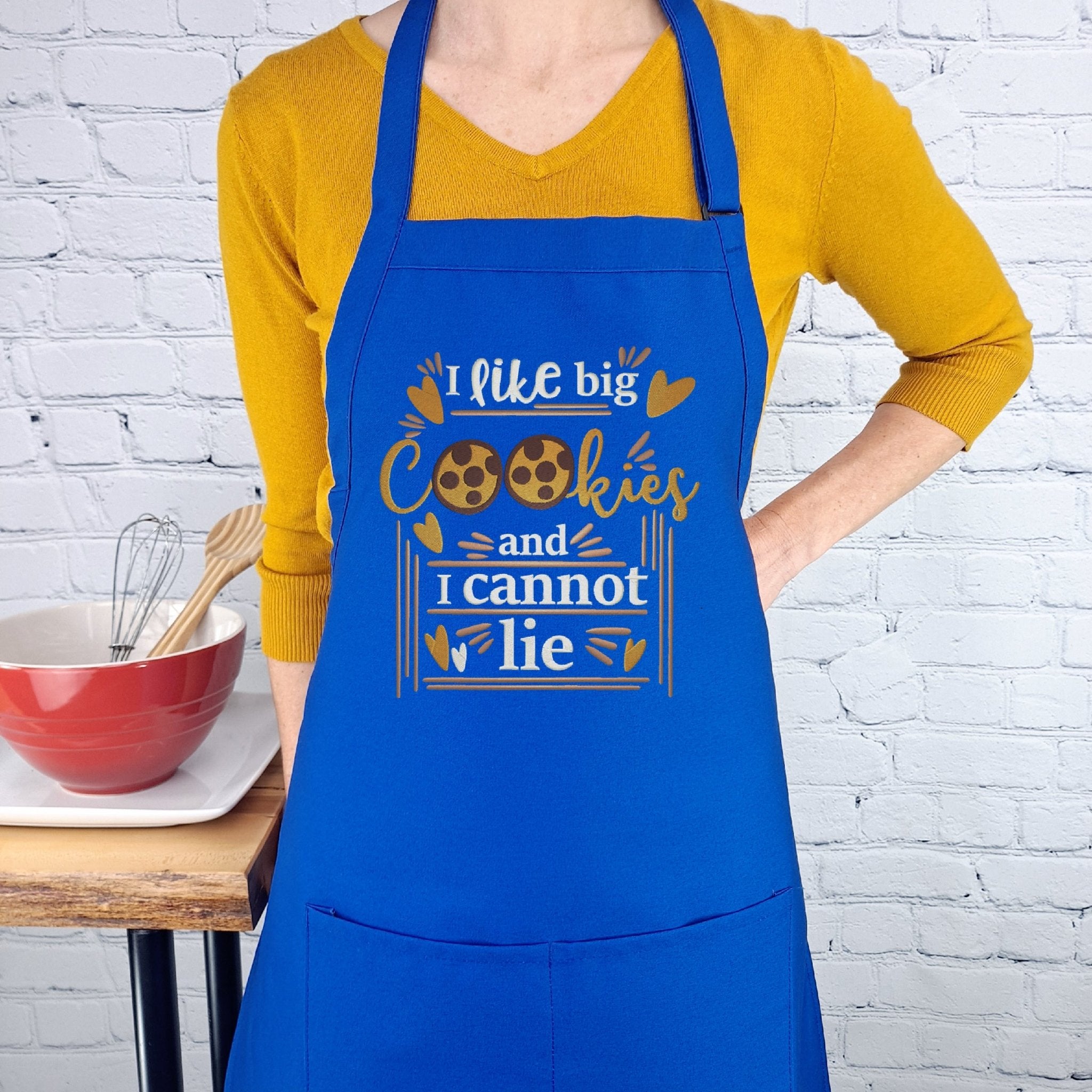 {{product_title}} – {{color}} embroidered kitchen apron