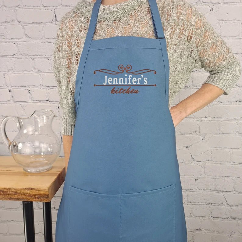 {{product_title}} – {{color}} embroidered kitchen apron
