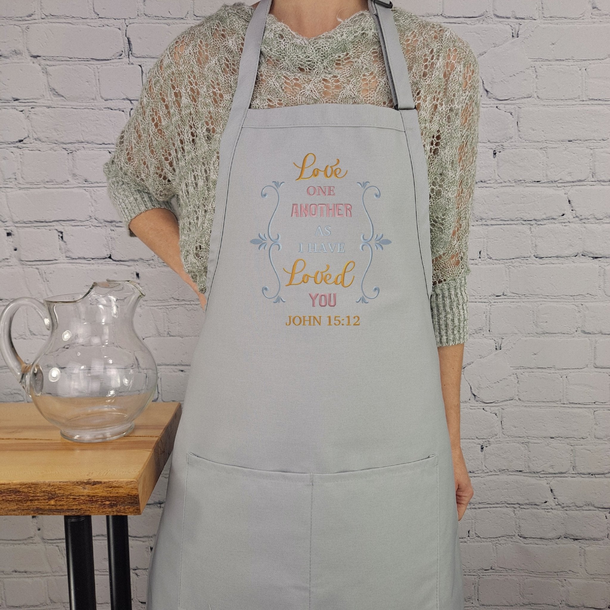 {{product_title}} – {{color}} embroidered kitchen apron