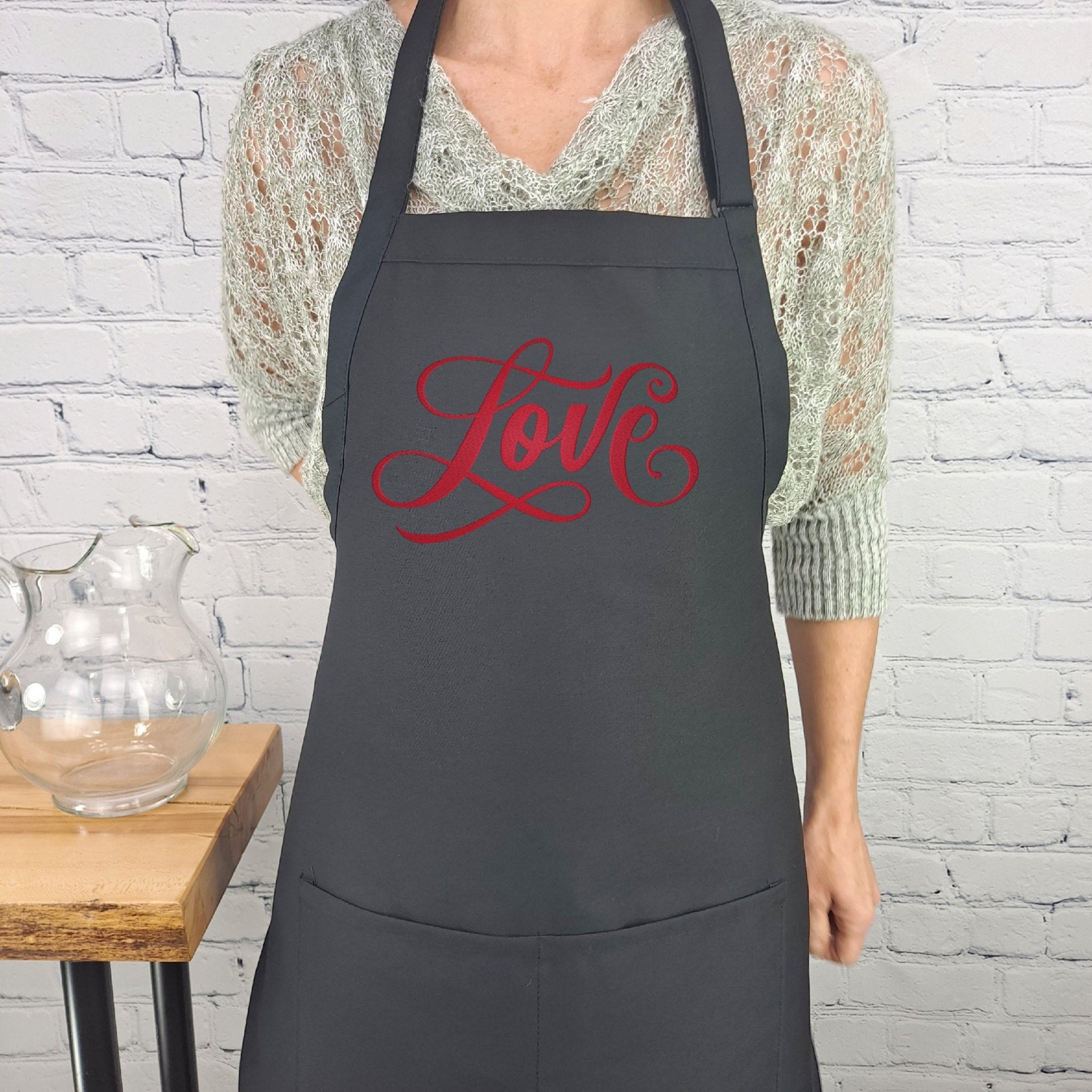 {{product_title}} – {{color}} embroidered kitchen apron