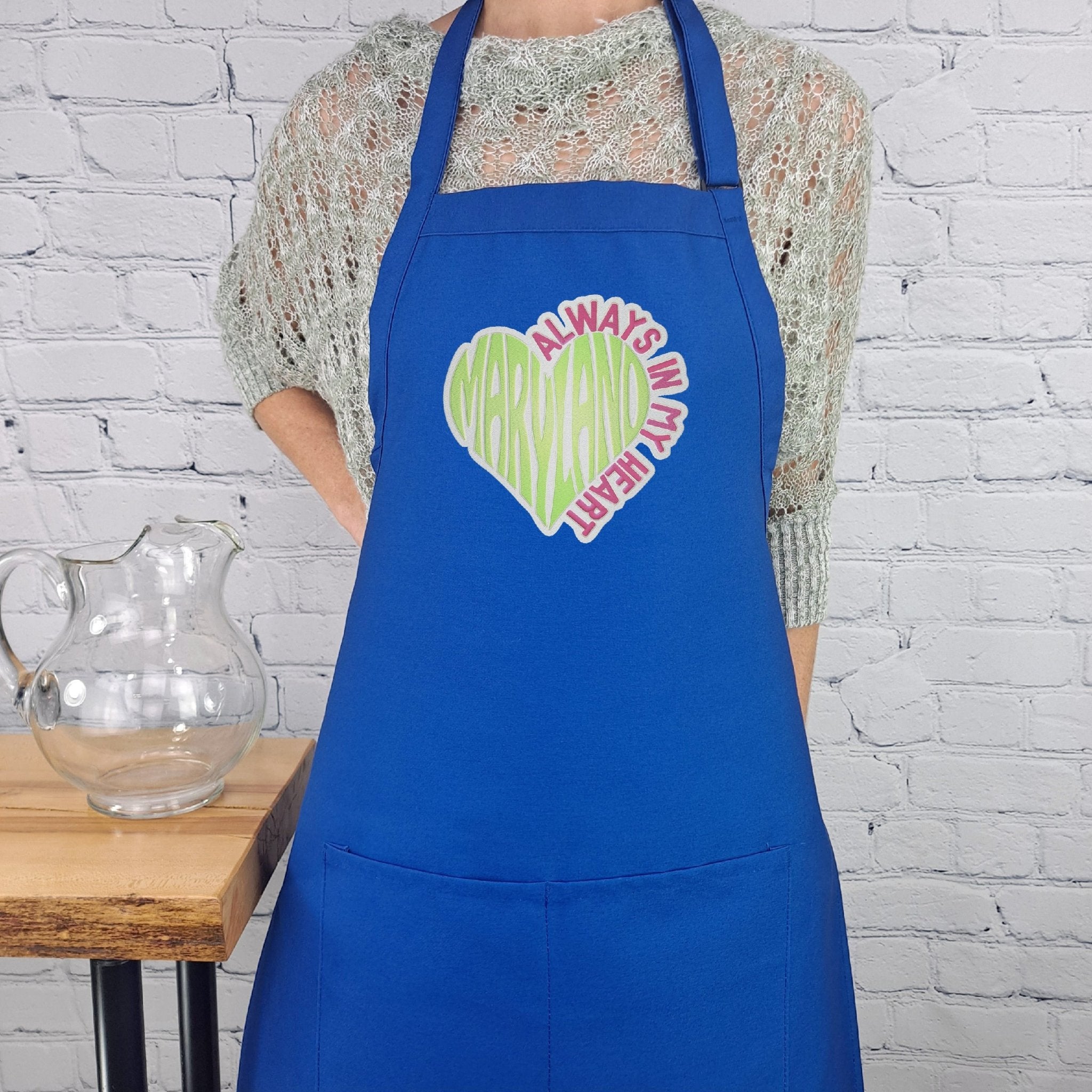 {{product_title}} – {{color}} embroidered kitchen apron