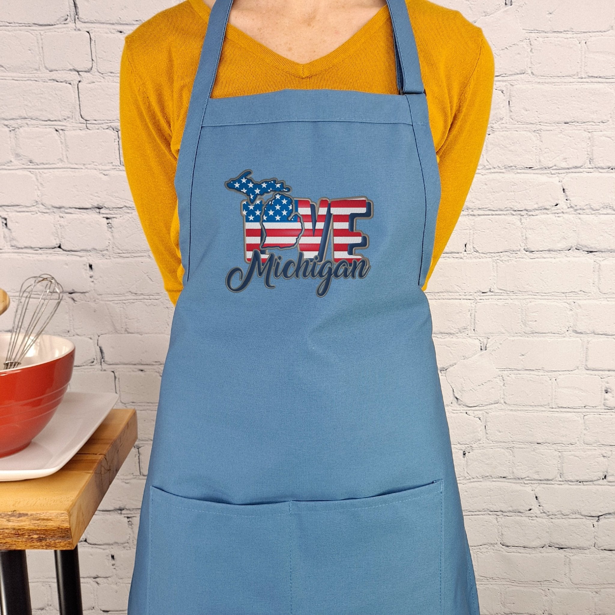 {{product_title}} – {{color}} embroidered kitchen apron