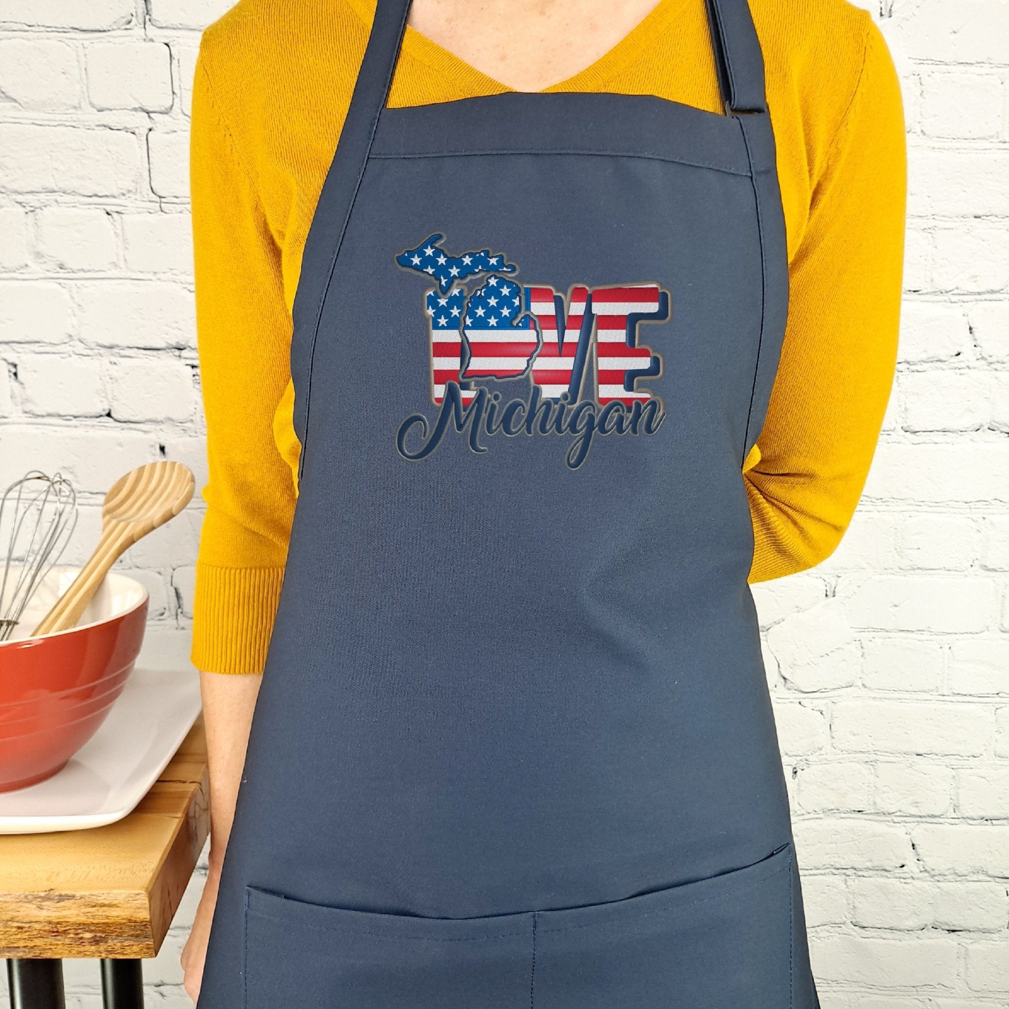 {{product_title}} – {{color}} embroidered kitchen apron