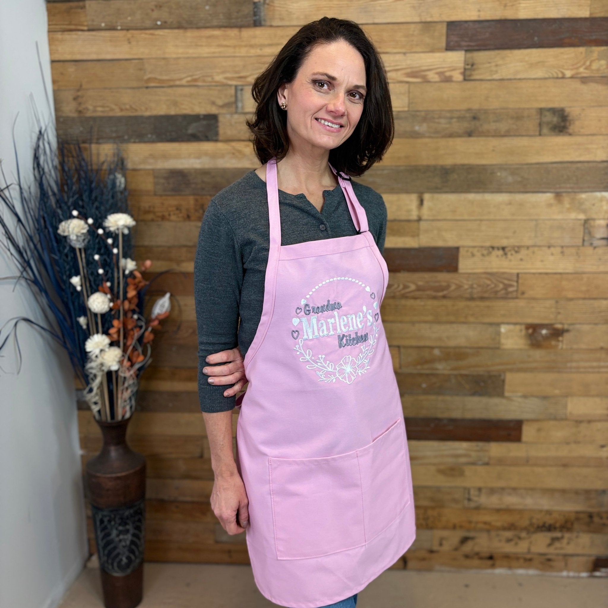{{product_title}} – {{color}} embroidered kitchen apron
