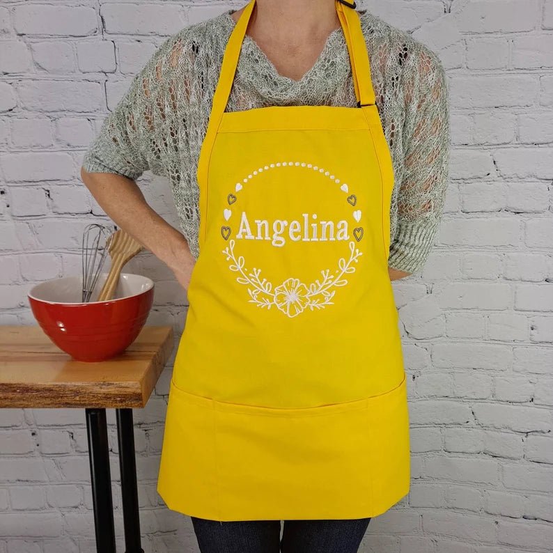 {{product_title}} – {{color}} embroidered kitchen apron