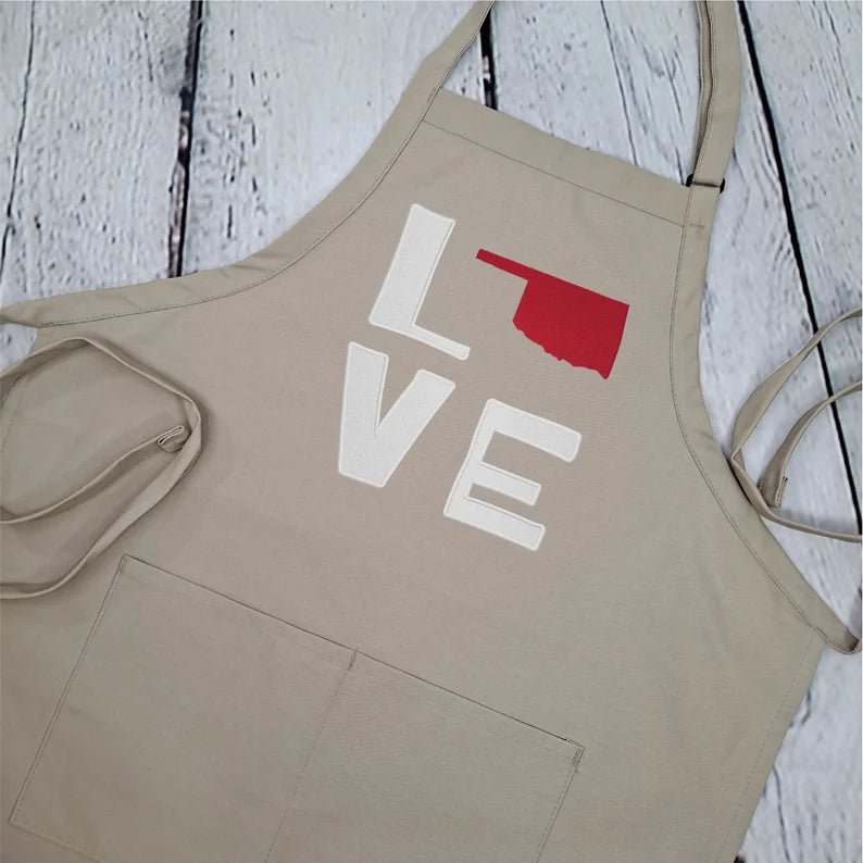{{product_title}} – {{color}} embroidered kitchen apron