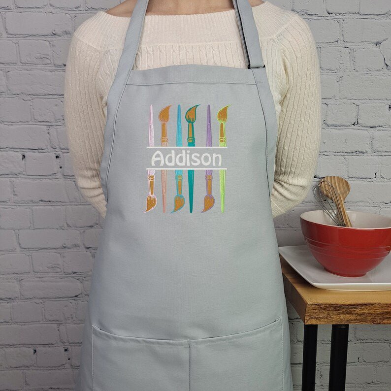 {{product_title}} – {{color}} embroidered kitchen apron