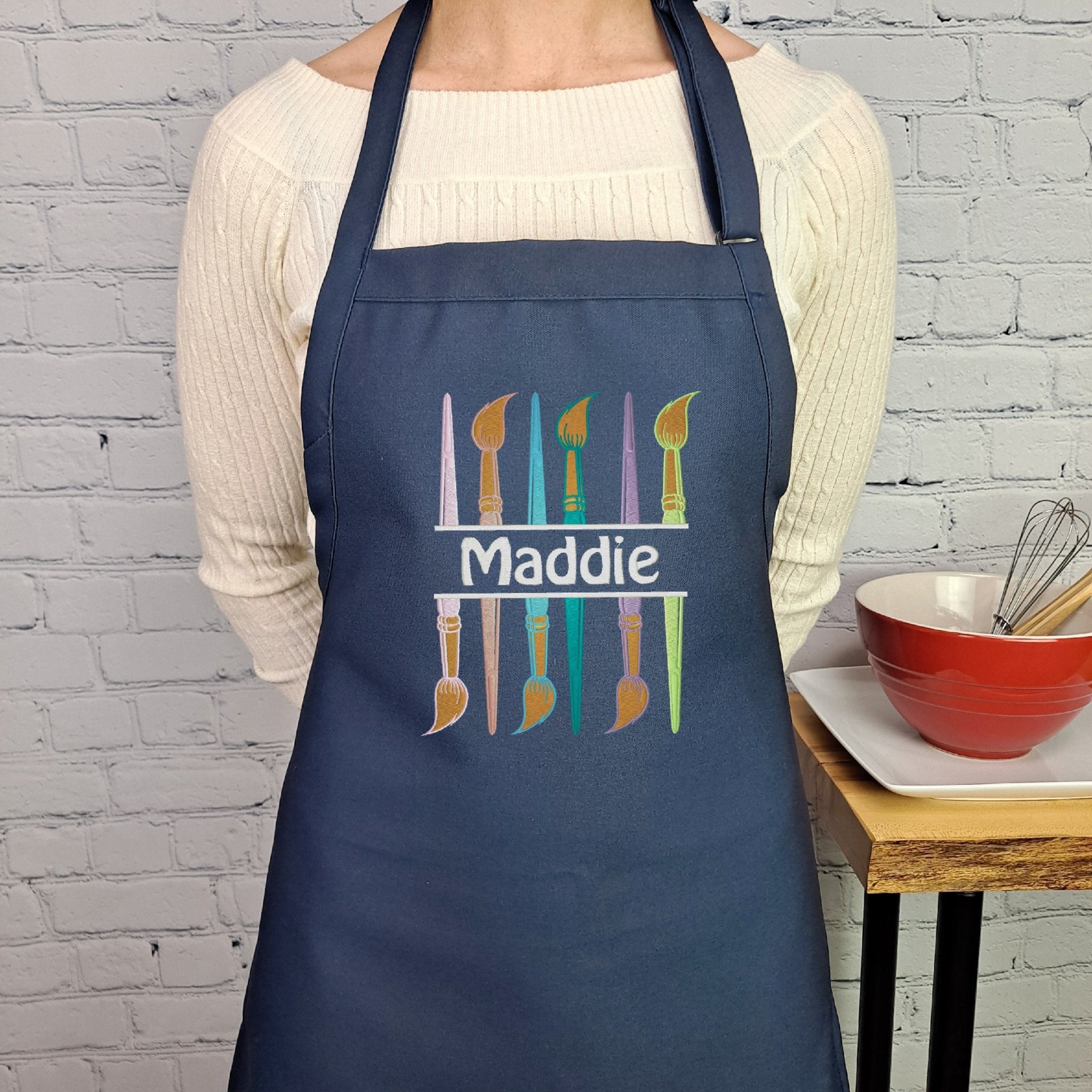 {{product_title}} – {{color}} embroidered kitchen apron