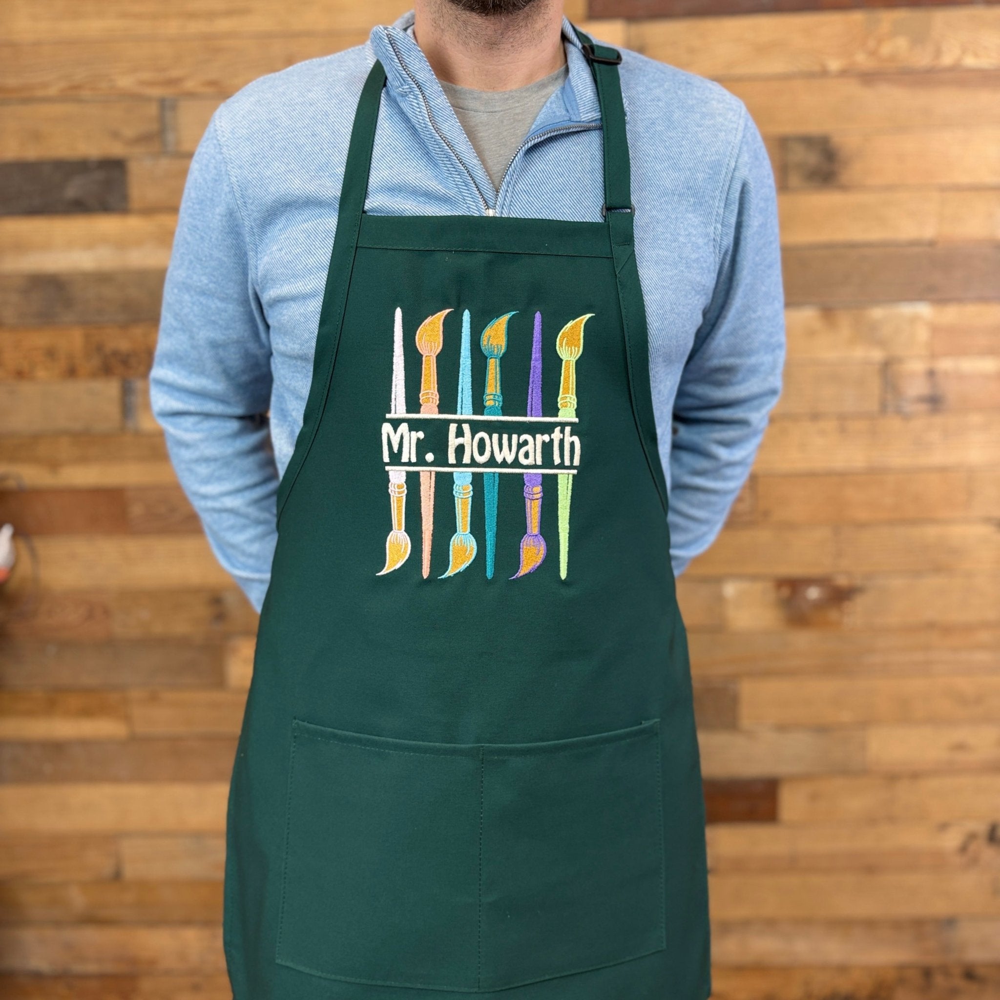 {{product_title}} – {{color}} embroidered kitchen apron