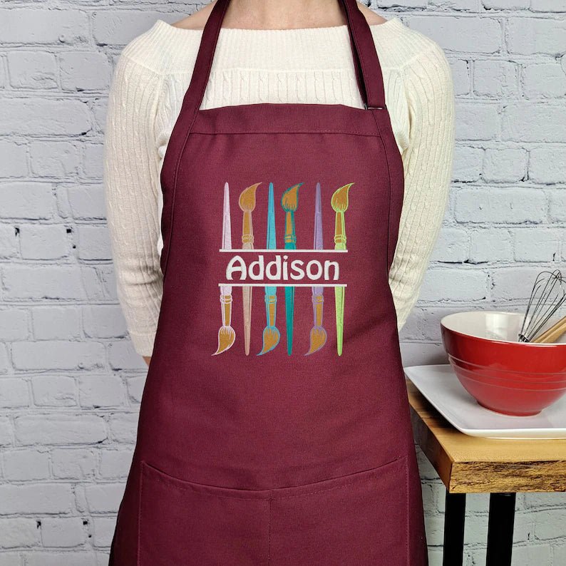 {{product_title}} – {{color}} embroidered kitchen apron