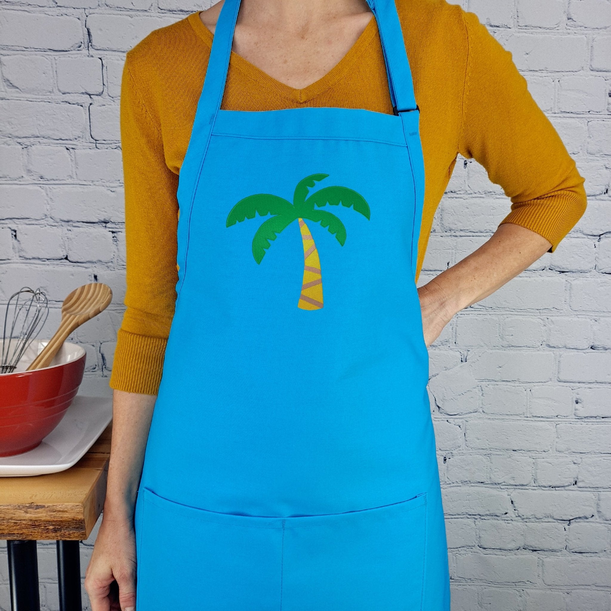{{product_title}} – {{color}} embroidered kitchen apron