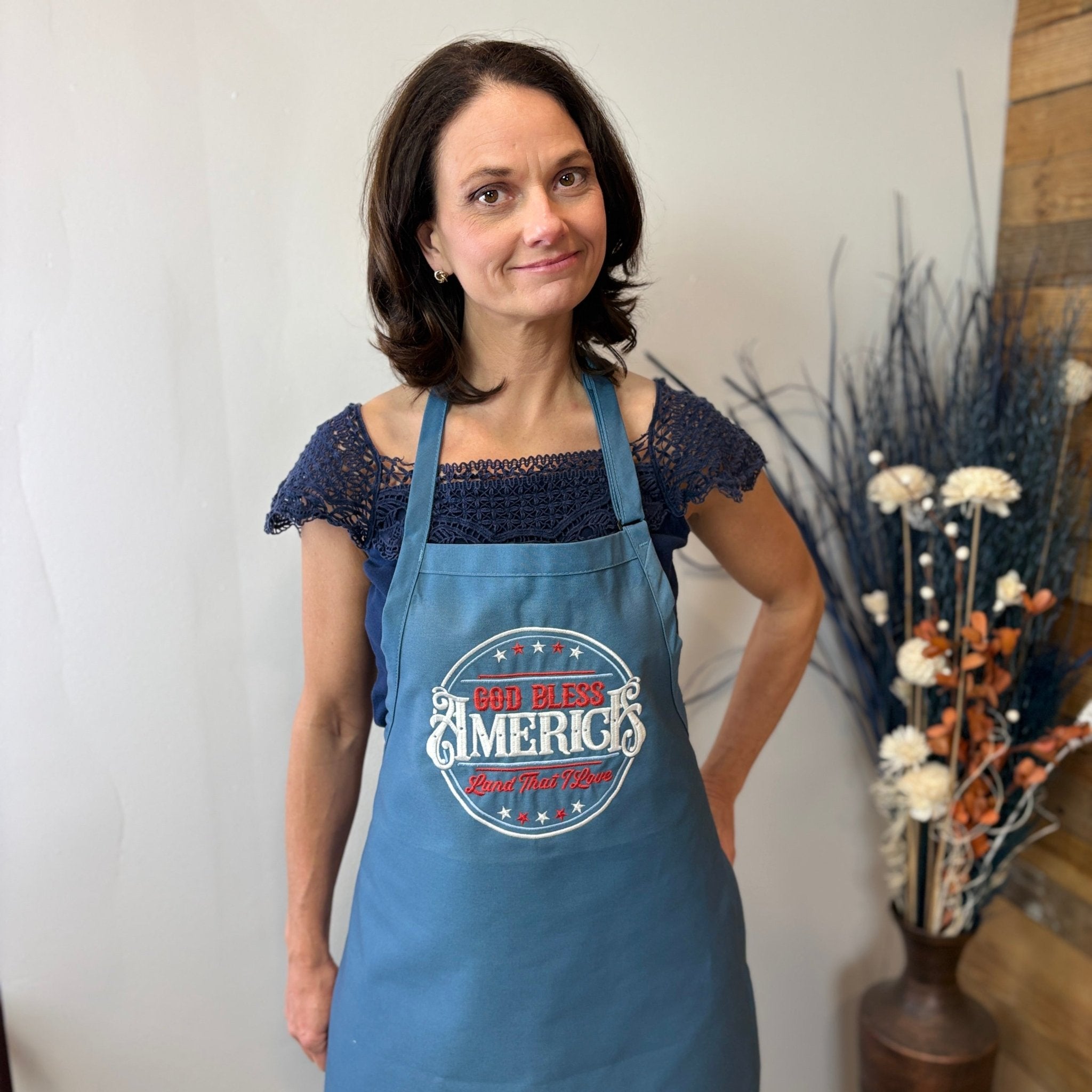 {{product_title}} – {{color}} embroidered kitchen apron