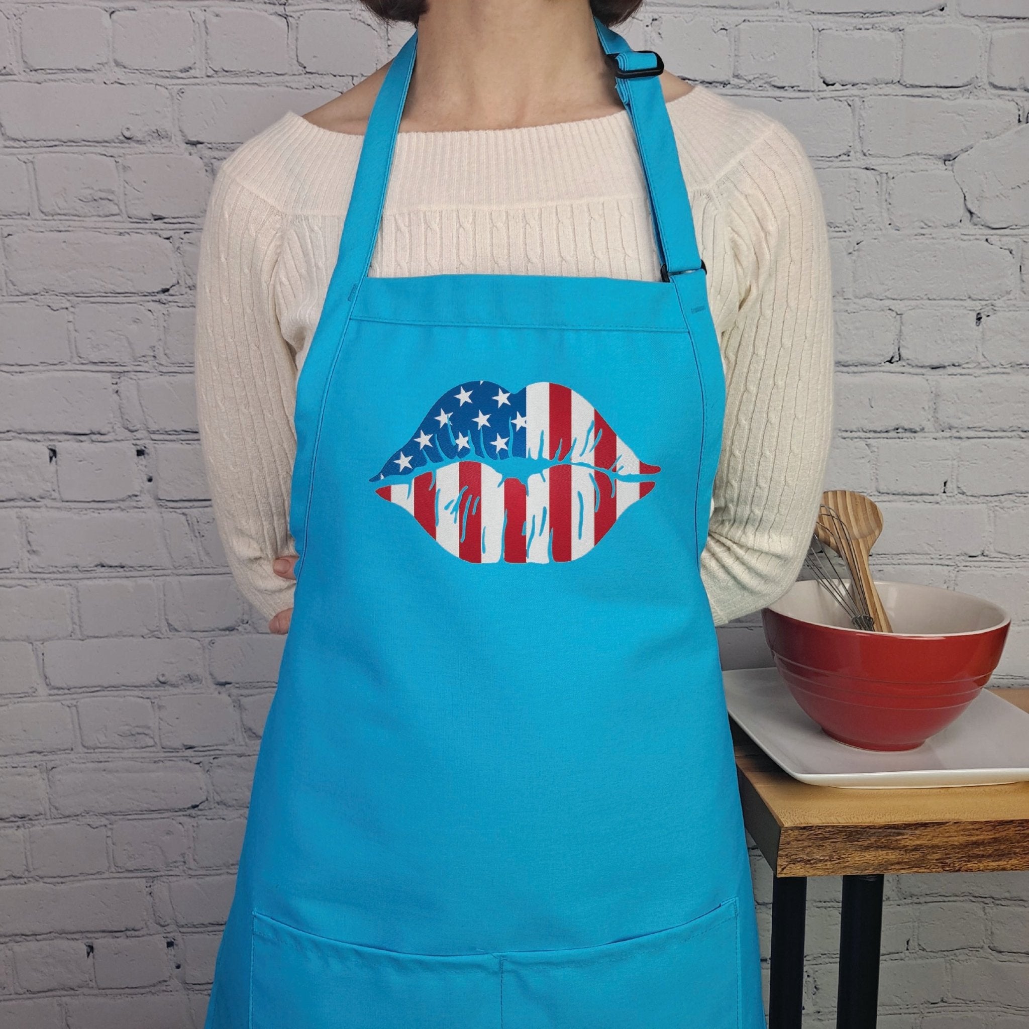 {{product_title}} – {{color}} embroidered kitchen apron