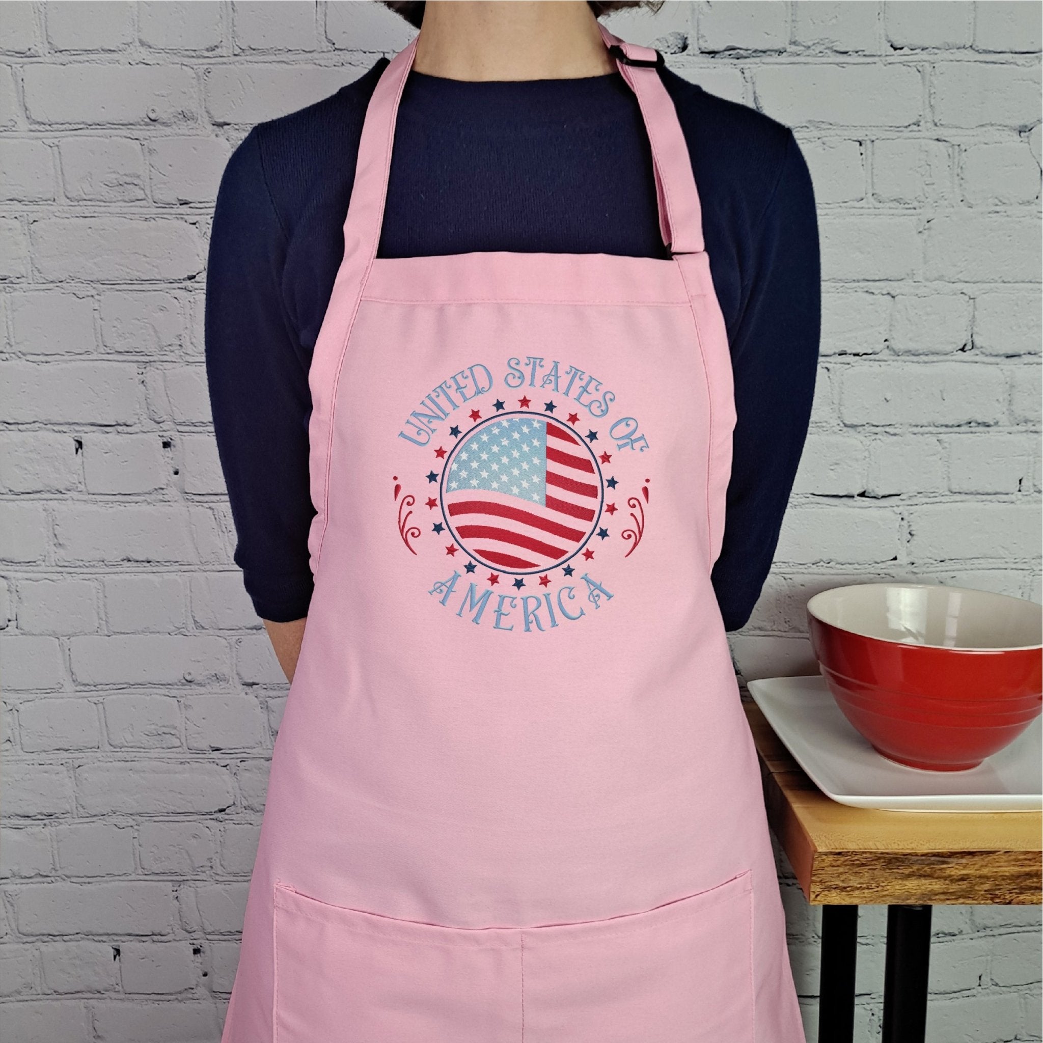 {{product_title}} – {{color}} embroidered kitchen apron