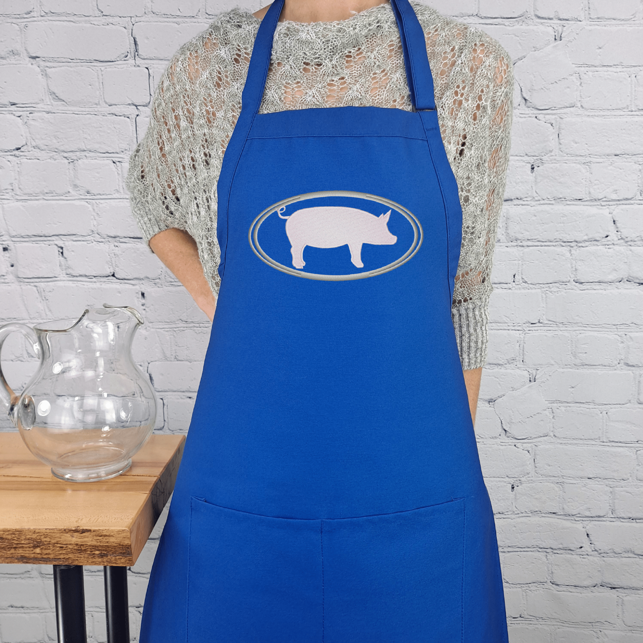{{product_title}} – {{color}} embroidered kitchen apron