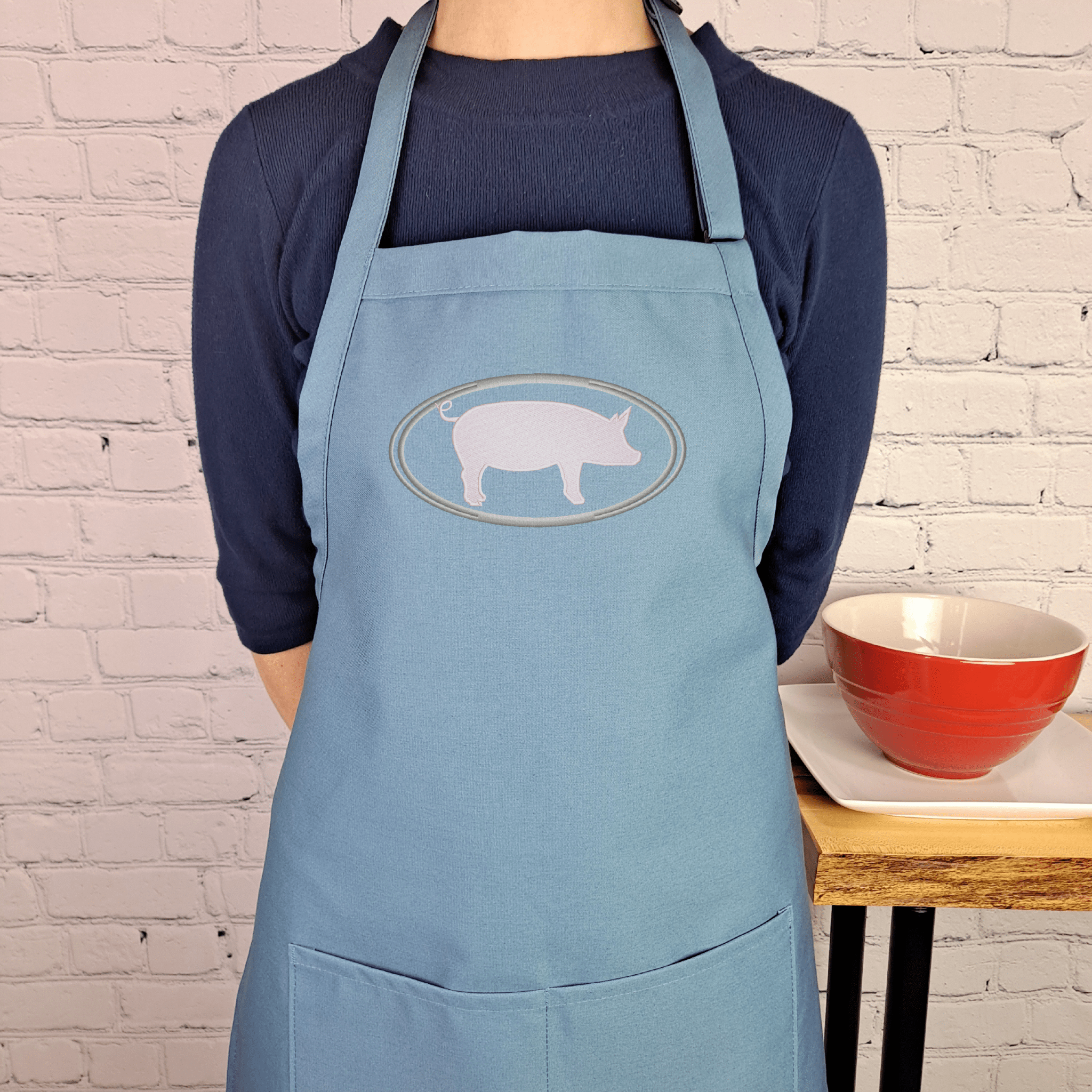 {{product_title}} – {{color}} embroidered kitchen apron