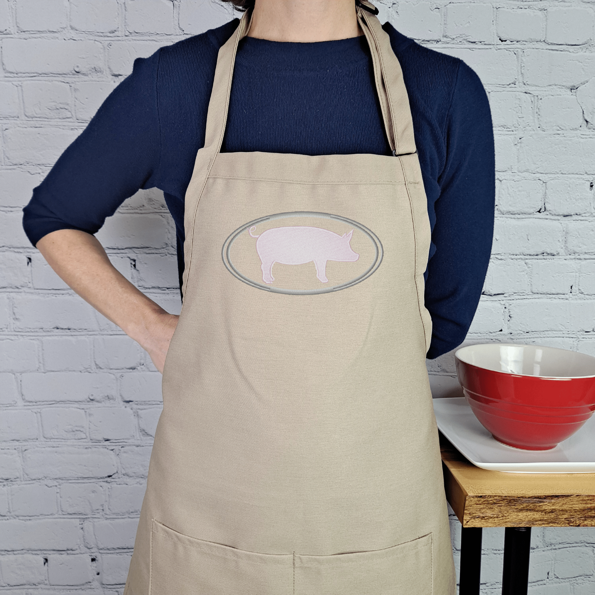 {{product_title}} – {{color}} embroidered kitchen apron