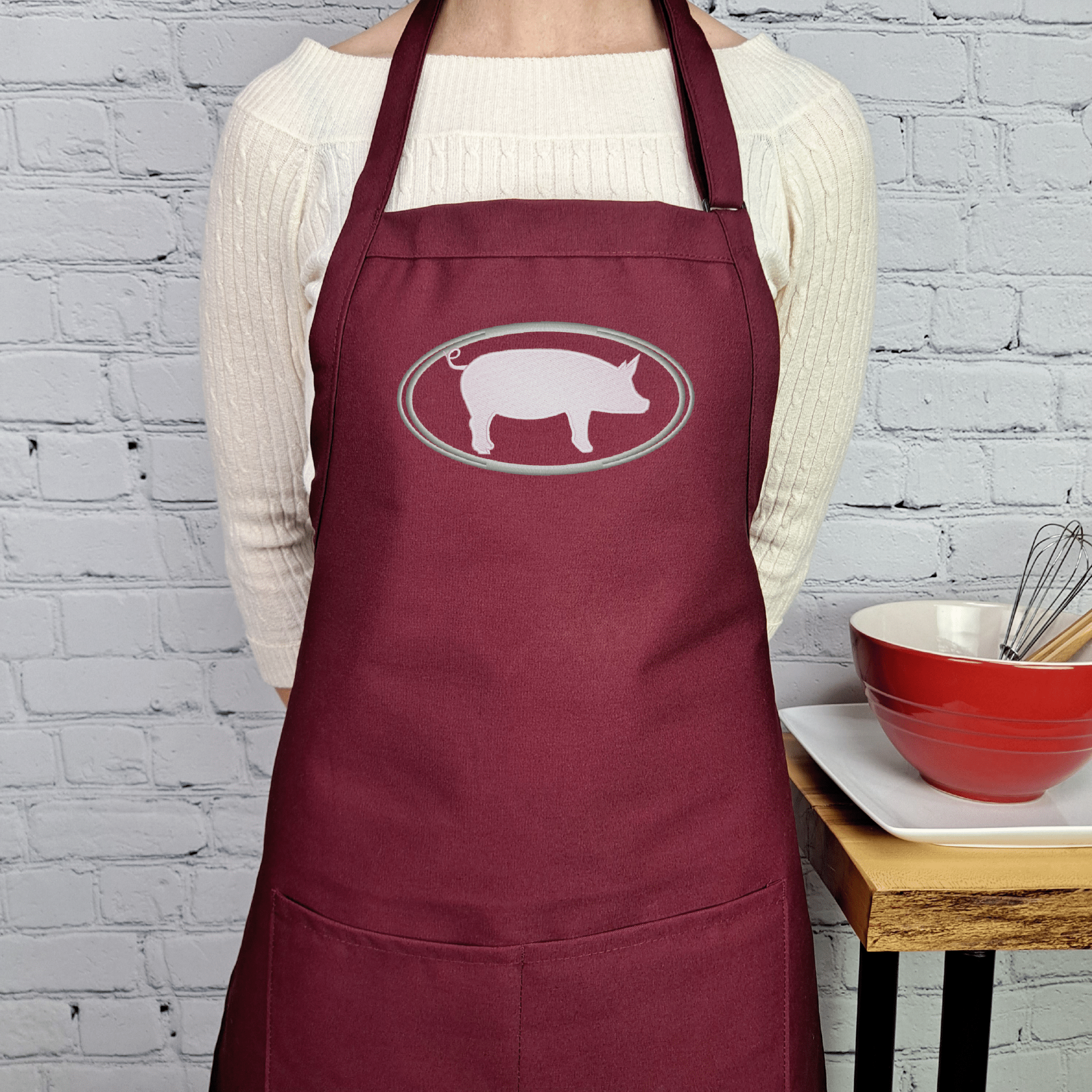 {{product_title}} – {{color}} embroidered kitchen apron