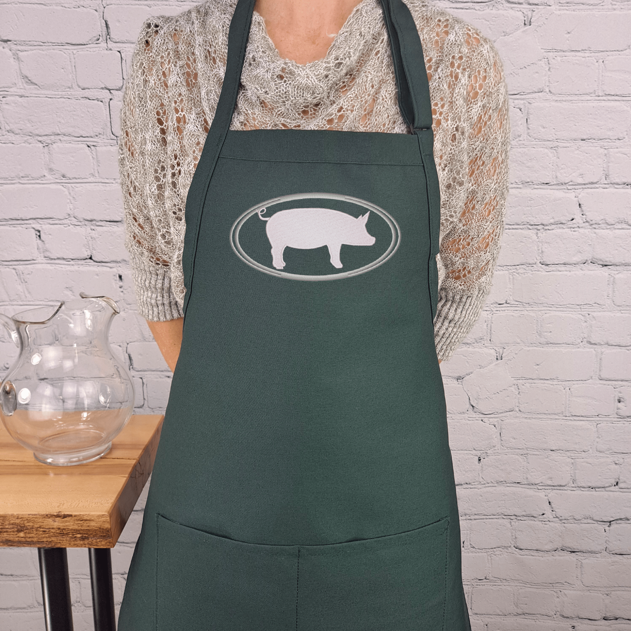 {{product_title}} – {{color}} embroidered kitchen apron