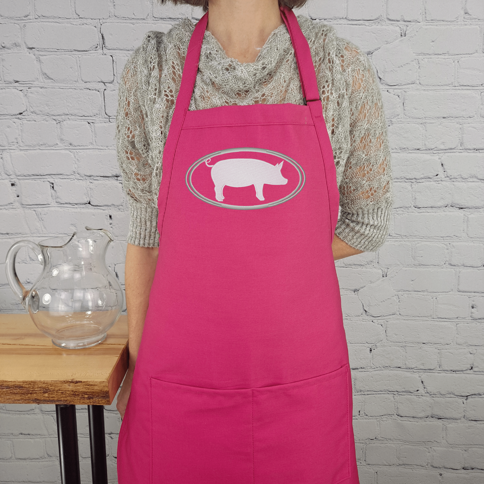 {{product_title}} – {{color}} embroidered kitchen apron