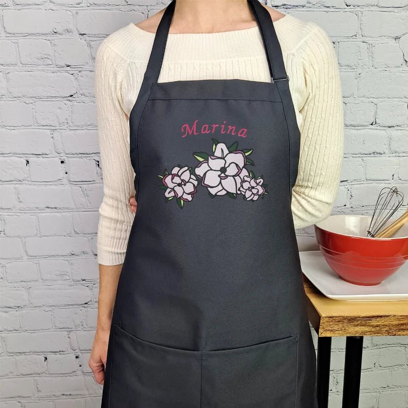 {{product_title}} – {{color}} embroidered kitchen apron